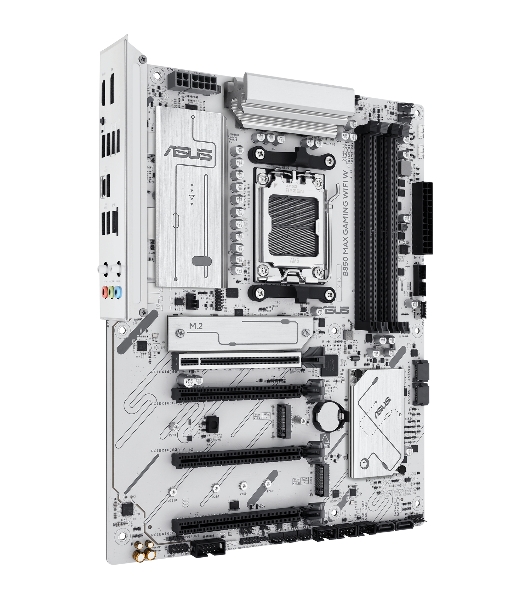 Материнская плата ASUS B850 MAX GAMING WIFI W, AM5, AMD B850, 4xDDR5, 4xSATA, 3xM.2, 1xPCIe 5.0 x16, 1xPCIe 4.0 x4, 2xPCIe 3.0 x1, 1xDisplayPort, 1xHDMI, 1x2.5Gb LAN, Wi-Fi 6E, Bluetooth 5.3, 1xUSB-C 10Gbps, 3xUSB-A 10Gbps, 2xUSB-A 5Gbps, 2xUSB-A 2.0, 3x3.5 мм, 7.1, ATX