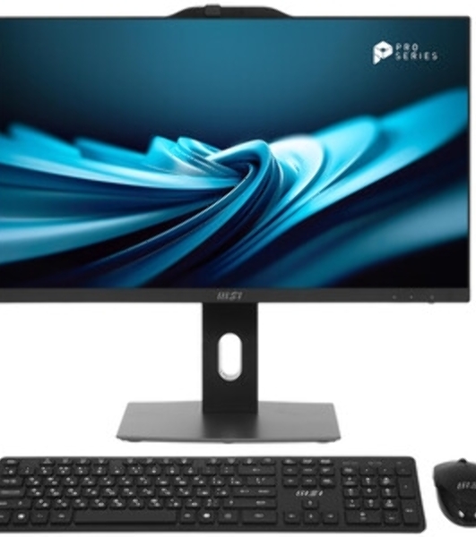Моноблок MSI Pro AP242P 14M AiO 23,8' FHD(1920x1080)IPS AG Non-touch, Core i5-14400 (2.5GHz), 16Gb DDR5 (2x8GB), 512Gb SSD, Intel UHD,WiFi,BT,camera,WirelessKB&mouse Eng/Rus,noOS,1y w-ty,черный (9S6-AE0621-822)