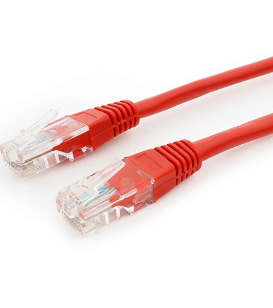 Патч-корд UTP Cablexpert cat.5e, 0.25м, литой, многожильный, красный