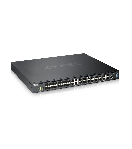 Коммутатор Zyxel XS3800-28 L2+ switch, 4xRJ-45: 1/2.5/5/10G, 8xCombo (SFP: 1/10G, RJ-45: 1/2.5/5/10G), 16xSFP +
