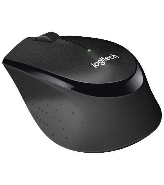 Мышь беспроводная Logitech M330 SILENT PLUS черный, 1000 dpi, радиоканал, USB, кнопки - 3