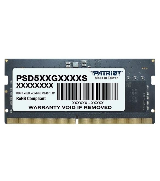 Оперативная память Patriot, DDR5, 32GB (1x32 GB), 4800 MHz, CL40 SO-DIMM