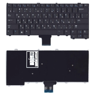 Клавиатура для ноутбука Dell Latitude E7440 черная без подсветки и без указателя