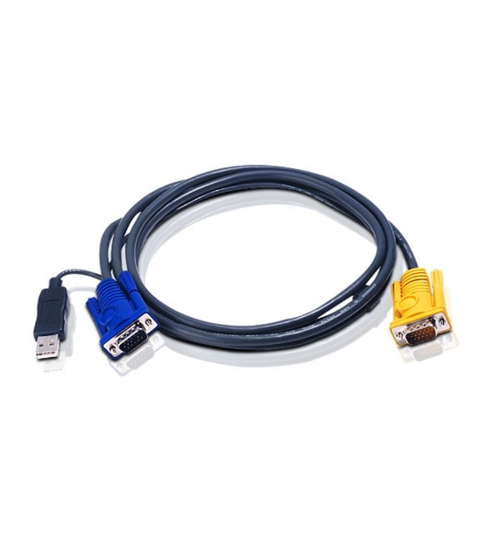 Переключатель ATEN 2L-5202UP Шнур, монитор+клавиатура+мышь Intelligent CABLE HD15M/USBAM 1.8M