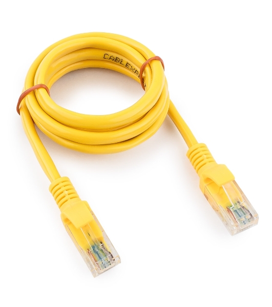 Патч-корд медный UTP Cablexpert PP10-1M/Y кат.5e, 1м, литой, многожильный, желтый
