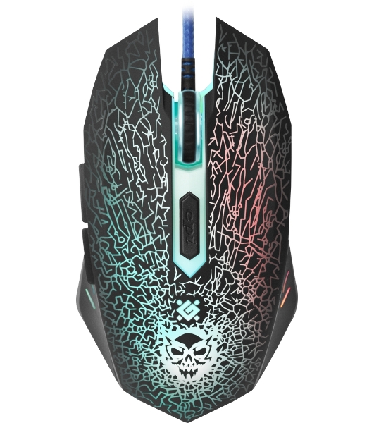 Мышь проводная Defender Shock GM-110L черный, 3200 dpi, USB, кнопки - 6
