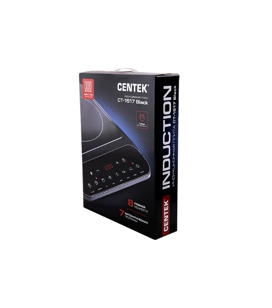 Индукционная плитка Centek CT-1517 Black <2000Вт> 8 настр. мощности, 7 программ, таймер, LED-дисплей
