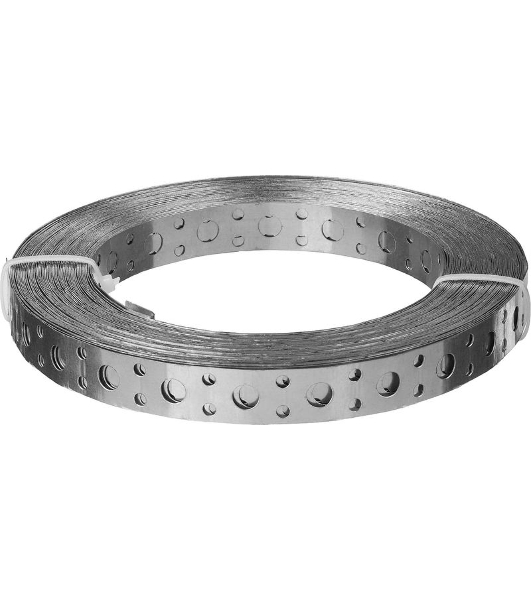 Лента перфорированная 12х0,55, оцинкованная прямая (25 м) - накл. 123882 Tech-KREP