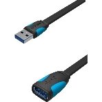 Кабель-удлинитель Vention USB 3.0 AM/AF - 3 м плоский VAS-A13-B300, фото4