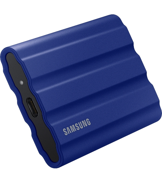 Внешний SSD Samsung T7 Shield, 2TB, USB 3.2 Gen 2 Type-C, R/W 1050/1000, синий