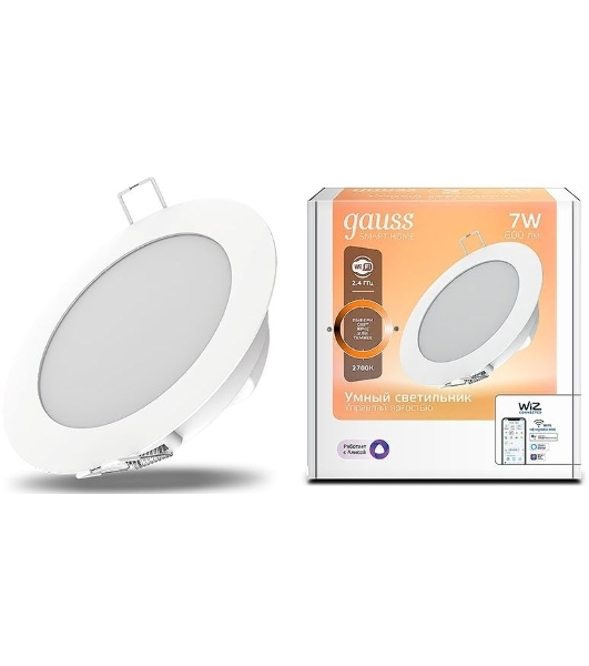 Светильник светодиодный ДВО-7Вт Smart Home DIM Gauss