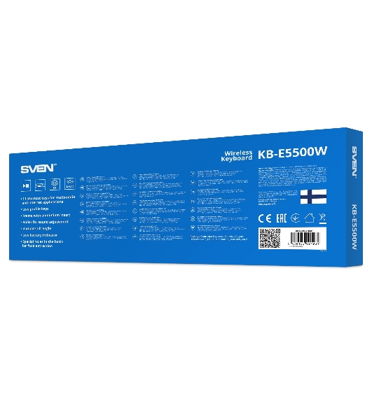 Клавиатура SVEN KB-E5500W беспроводная, радиоканал, чёрный