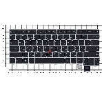 Клавиатура для ноутбука Lenovo Thinkpad T460S T470S черная с серебристой рамкой, фото2