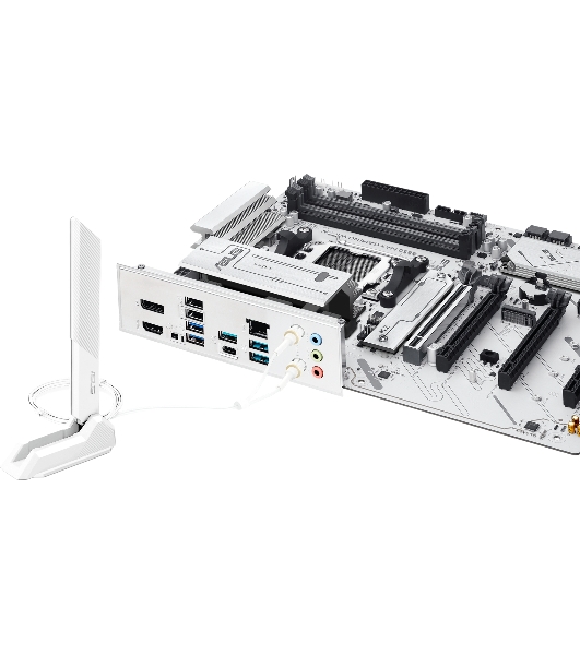 Материнская плата ASUS B850 MAX GAMING WIFI W, AM5, AMD B850, 4xDDR5, 4xSATA, 3xM.2, 1xPCIe 5.0 x16, 1xPCIe 4.0 x4, 2xPCIe 3.0 x1, 1xDisplayPort, 1xHDMI, 1x2.5Gb LAN, Wi-Fi 6E, Bluetooth 5.3, 1xUSB-C 10Gbps, 3xUSB-A 10Gbps, 2xUSB-A 5Gbps, 2xUSB-A 2.0, 3x3.5 мм, 7.1, ATX