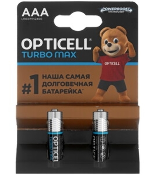 Батарея Opticell Turbo MAX LR03 AAA (2шт) блистер