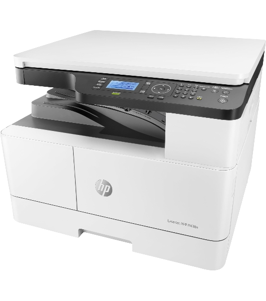 МФУ лазерное HP LaserJet MFP M438n (8AF43A), A3, ч/б, печ. до 22 стр/мин. (А4) до 12 стр/мин. (А3), 1200 x 1200 dpi (печать), 600x600dpi (скан.), USB, RJ-45