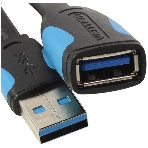 Кабель-удлинитель Vention USB 3.0 AM/AF - 3 м плоский VAS-A13-B300, фото3