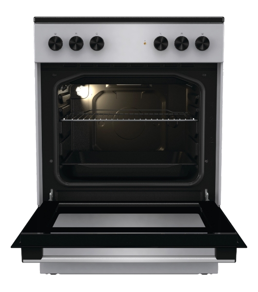 Плита электрическая Gorenje GEC6A11SG серый, конфорок 4 электрических, духовка 65 л, 60 см x 85 см x 60 см