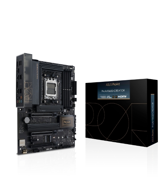 Материнская плата ASUS ProArt B650-CREATOR, AM5, AMD B650, 4xDDR5, 4xSATA, 3xM.2, 1xPCIe 4.0 x16, 1xPCIe 4.0 x8, 1xPCIe 4.0 x4, 1xHDMI, 1xDP, 2x 2.5Gb LAN, 2xUSB-C 3.2 Gen 2, 3xUSB-A 3.2 Gen 2, 2xUSB-A 2.0, 5x3.5 мм, 7.1, ATX