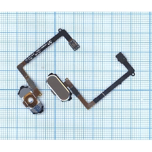 Кнопка HOME в сборе с механизмом и шлейфом для Samsung Galaxy S6 SM-G920F, золотая