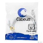 Патч-корд Cabeus PC-UTP-RJ45-Cat.5e-2m U/UTP, cat.5е, 2xRJ45/8p8c, неэкранированный, серый, PVC, 2м, фото 1