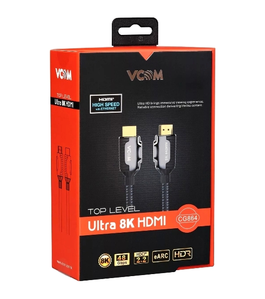 Кабель HDMI 19M/M,ver. 2.1, 8K@60 Hz 3m VCOM CG864-3M