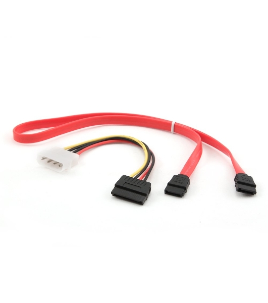 Кабель Gembird/Cablexpert SATA интерфейсный (48 см) 7pin/7pin и питания (15 см) 4pin/15pin