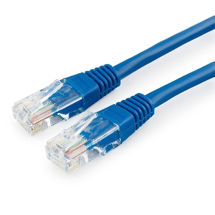 Патч-корд медный UTP Cablexpert PP10-1.5M/B cat.5e, 1.5м, литой, многожильный, синий