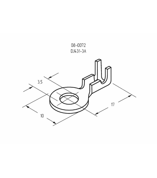 Наконечник кольцевой Rexant, ø3.5 мм, 0.5-0.8 мм² (НК 3-0,5-0,8)