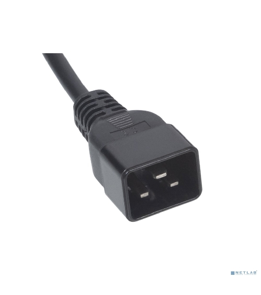 Шнур ввода/вывода Cabeus, IEC 60320 С19, вилка IEC 60320 С20, 1.8 м, 16А, из кабеля 3х1,5 мм², черный