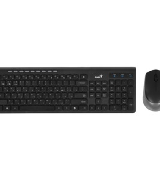 Клавиатура Genius Slimstar 7250BT гибридная, Bluetooth, радиоканал, сосновое дерево/чёрный