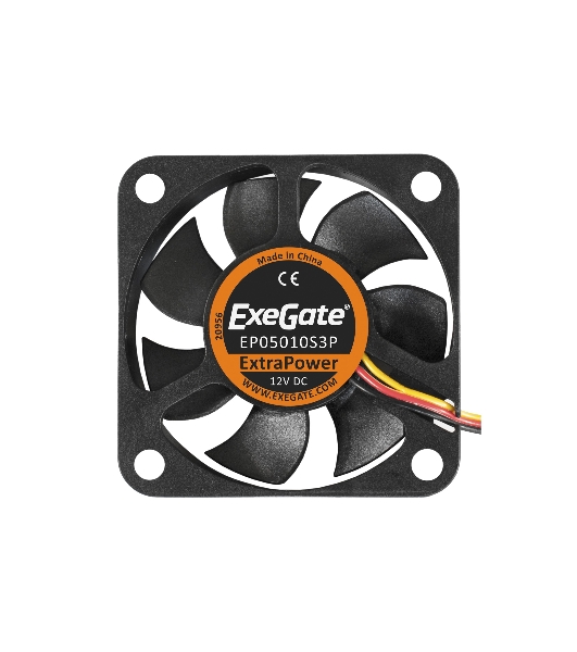 Вентилятор для корпуса ExeGate ExtraPower EP05010S3P черный, 50 мм, 6500 об/мин, 36 дБ, 3 pin