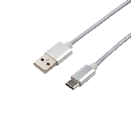 Кабель USB-Type-C Rexant 2A/nylon/silver/1м, фото3