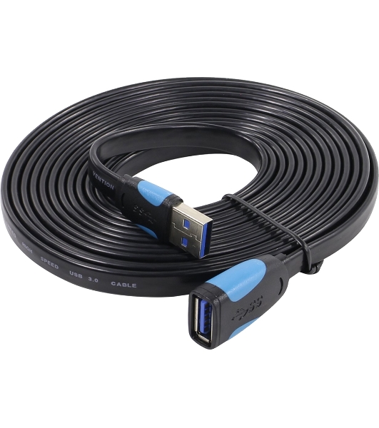 Кабель-удлинитель Vention USB 3.0 AM/AF - 3 м плоский VAS-A13-B300