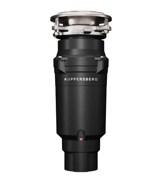 Измельчитель пищевых отходов Kuppersberg WSS 550 B, High-Tech, мощность 550 Вт, 3400-3800 об/мин, защита от перегрева, авто выключение, DC мотор, уровень шума 75 дБ, черный