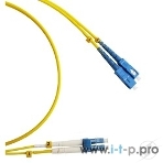Патч-корд Hyperline FC-D2-9-LC/UR-SC/UR-H-1M-LSZH-YL (FC-9-LC-SC-UPC-1M) Патч-корд волоконно-оптический (шнур) SM 9/125 (OS2), LC/UPC-SC/UPC, duplex, LSZH, 1 м, фото 1