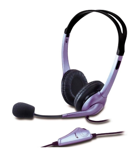 Гарнитура Genius HS-04S Single фиолетовый, проводная