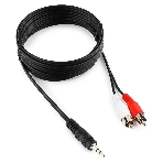 Кабель аудио Gembird/Cablexpert Jack3.5/2xRCA, 2.5м, фото 1