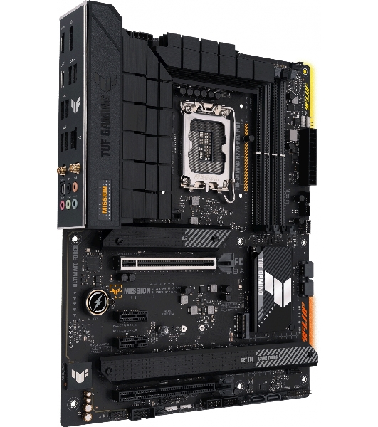 Материнская плата ASUS TUF GAMING H770-PRO WIFI, LGA 1700, Intel H770, 4xDDR5, 4xSATA, 4xM.2, 1xPCIe 5.0 x16, 1xPCIe 4.0 x4, 2xUSB-A 3.2 Gen 2, 4xUSB-A 3.2 Gen 1, 1xUSB-C 3.2 Gen 2x2, 1x2.5Gb LAN, 5x3.5 мм, 7.1, Standard-ATX