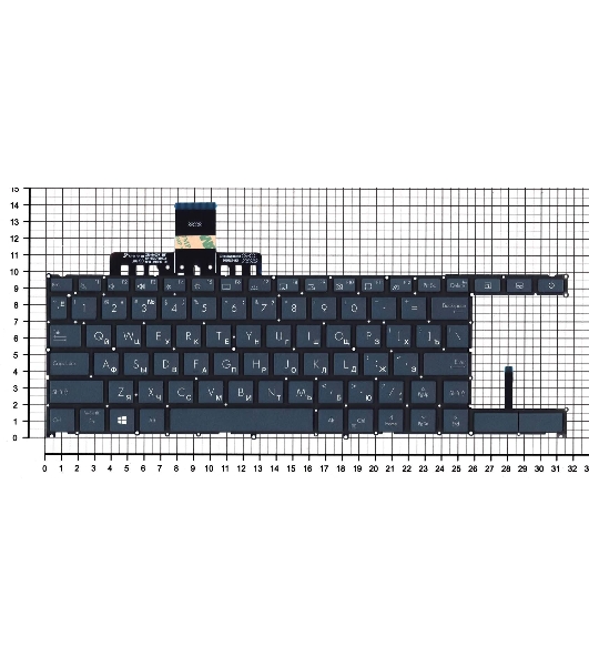 Клавиатура для ноутбука Asus ZenBook Duo UX481 черная с подсветкой