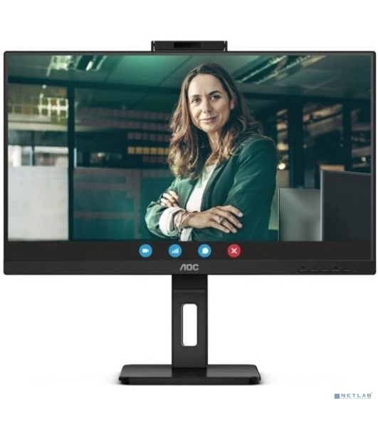 Монитор 27' AOC Q27P3CV IPS 2560x1440, 75 Гц, 4 мс, 16:9, 350 кд/м², 2xHDMI 1.4, DisplayPort 1.2, USB-концентратор (4x USB 3.0), 2.5 Gigabit Ethernet, встроенные динамики, черный