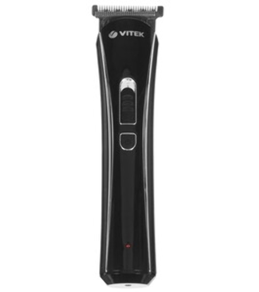 Триммер Vitek VT-2548 BK сеть/аккумулятор. Встроенная аккумуляторная батарея NiMh 2x1,2V AAA 800 mAh. Время зарядки от сети 8ч. Время автономной работы 45мин. Влажная очистка. Детальный триммер. Индикатор зарядки. Число установок длины 8. Максимальная длина стрижки 12мм. Минимальная длина стрижки 0,4. Способ регулировки длины регулировкой длины лезвий/сменой насадок. Материал лезвий высокачественная сталь. Число насадок 5. Стрижка бороды. Триммер для носа/ушей. Насадка для бритья. Аксессуары: Щеточка, смазочное масло.