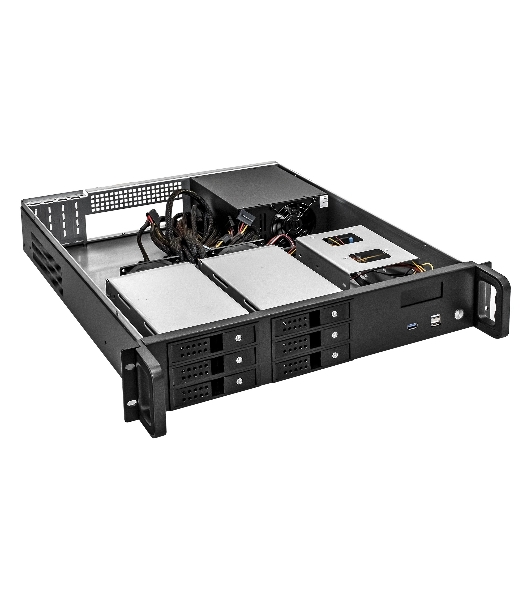 Серверный корпус ExeGate Pro 2U480-HS06 <RM 19', высота 2U, глубина 480, БП 500ADS, 6xHotSwap, USB>