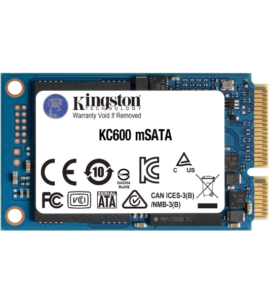 Накопитель SSD Kingston KC600, 1Tb, mSATA, R/W 550/520