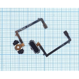 Кнопка HOME в сборе с механизмом и шлейфом для Samsung Galaxy S6 Edge SM-G925F, черная