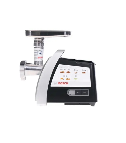 Мясорубка электрическая Bosch MFW68640 черный, 2200 Вт, 4.3 кг/мин, реверс, металлический лоток, насадки - 5