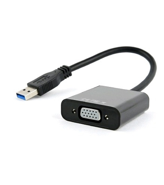Видеоадаптер (конвертер) USB 3.0 --> VGA Cablexpert AB-U3M-VGAF-01, черный