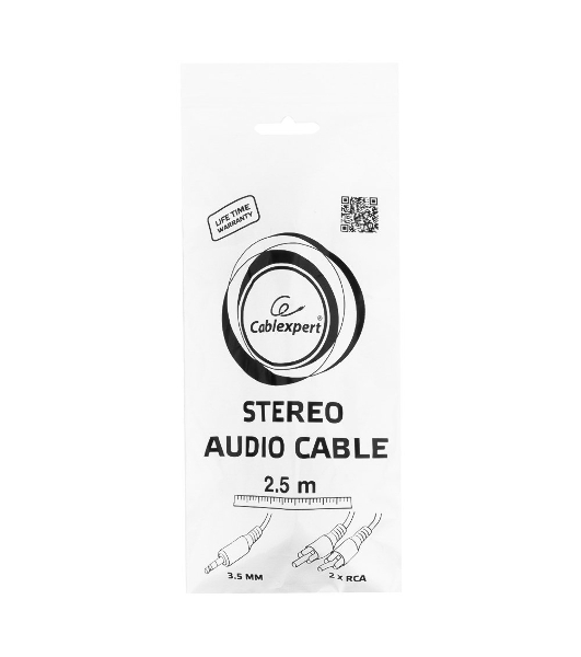 Кабель аудио Gembird/Cablexpert Jack3.5/2xRCA, 2.5м