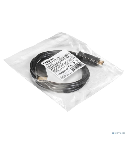 Кабель DisplayPort-HDMI ExeGate EX-CC-DP-HDMI-1.5 (20M/19M, 1,5м, экран)