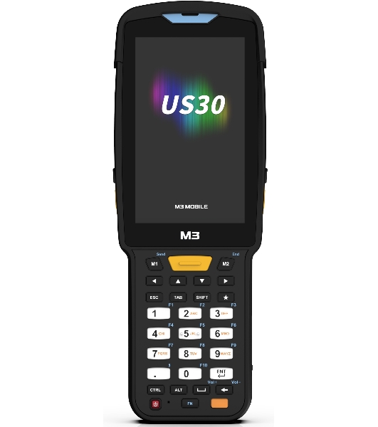 Терминал сбора данных M3 Mobile US300D-TFCWXE-HF Android 13.0 GMS, WVGA, Wi-Fi 6, SE5500 2D Imager Scanner(Straight Shooter/0° Scan), 16MP Rear Camera, BT5.3, NFC(HF), 4G/64G, 38 Keypad, 6700mAh Battery, Hand Strap, Bullet Proof Film